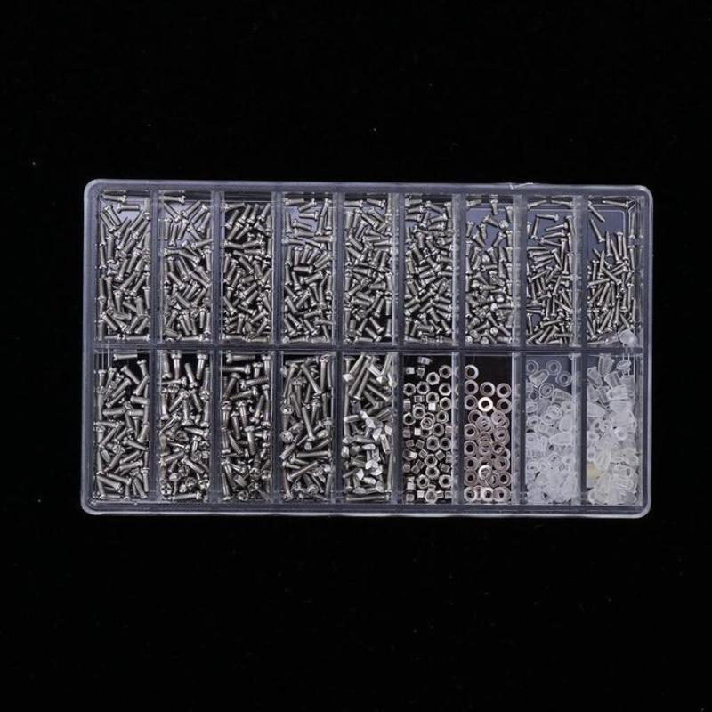 1000Pcs/Box Eyeglass Accessories Pm Round Eyeglass Screws Screw Washers Small Repair Screws