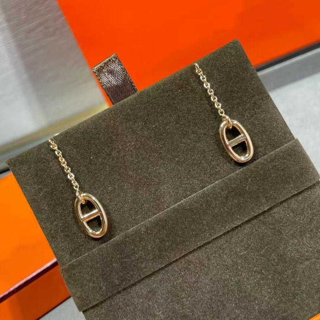 V Vergoldet Mi Gold Liebe Zuhause H Schweinenase Quaste Hängende Ohrringe - Hochwertiger Exquisiter Schmuck.