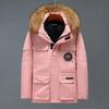 Mens Winter Parka Coat Unisex Mid-Length Down Jacket With Hood Windproof Thick Warm Outerwear Cold Weather