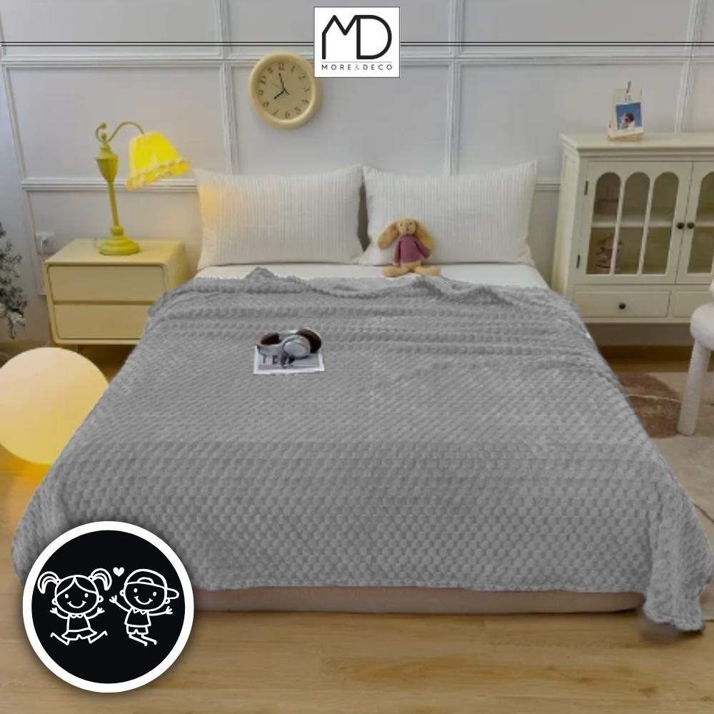 Blanket Bed Armchair Decoration Square Embossed 160x200cm Plaid Birthday Gift