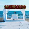1Pc Simulated Outdoor Wedding Rose Green Plant Flower Row, for Outdoor Wedding Arch Table Decoration