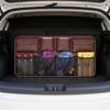 Premium Leather Automotive Backseat Storage Net With Flexible Fasteners 48X88Cm For Cars SUVs And Trucks