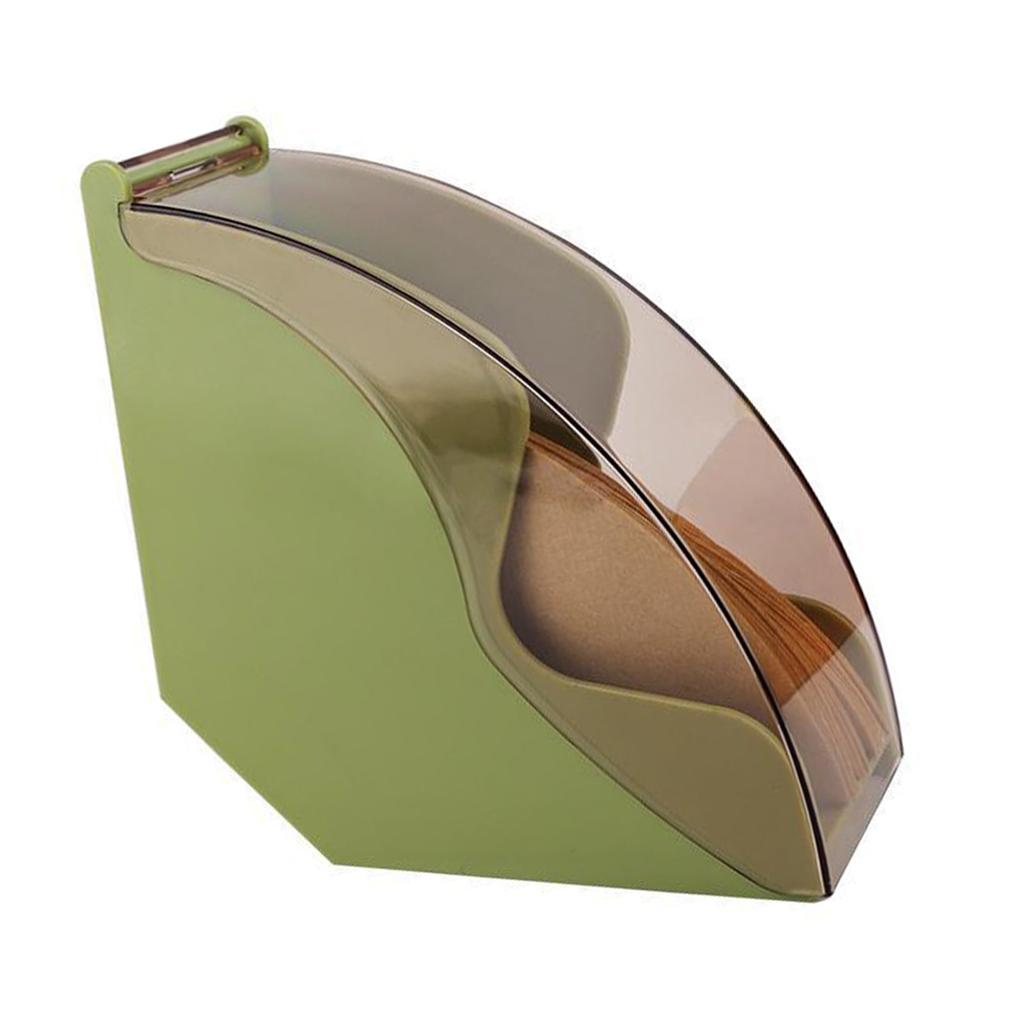 Acrylic Coffee Filter Holder with Lid Fan Shaped Filter Paper Dustproof Storage Box Dispenser