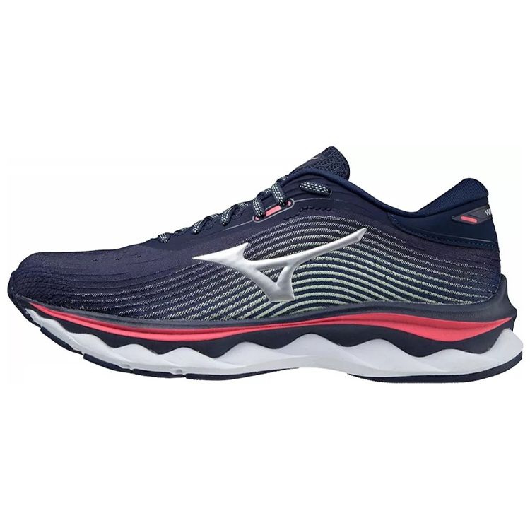 Mizuno Wave Sky 5 Cushioning Fabric Shock Absorption Non-Slip Wear-Resistant Low-Top Running Shoes Women sneaker Blue J1GD210207