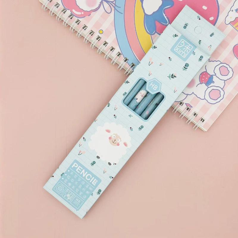 10 шт./компл. карандаши с милыми животными из мультфильмов, набор карандашей HB, детские карандаши для рисования с ластиком C