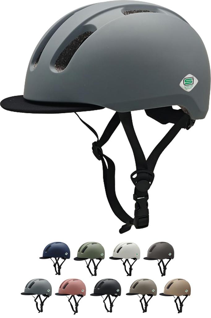 SMRG Adult Bicycle Helmet Sizes SR-UH (SG Standard, Gray, M/L (55-60cm))