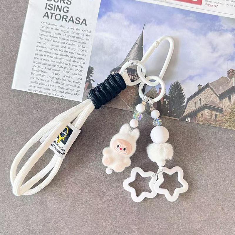 Weihnachten Labubu Kawaii Partikel Schlüsselanhänger Tasche Handy Anhänger Schlüsselanhänger Weihnachtsgeschenk