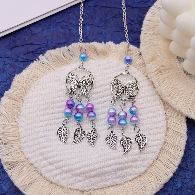 Car Interior Pendant Rearview Mirror Hanging Ornaments Dreamcatcher Car Decoration Beads Stylish Car Accessories