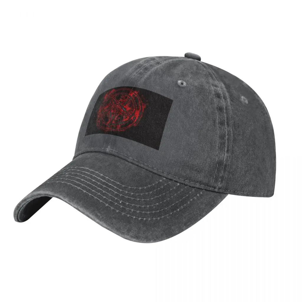 Pentagram Satanism Sigil Of Baphomet Devil Baseball Caps Snapback Denim Hats Casquette Streetwear Baseball Cowboy Hat for Unisex