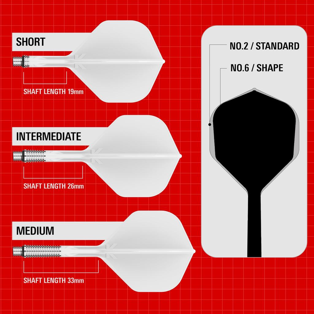 TARGET Flight and Shaft System No2 Standard White 26mm K-Shift
