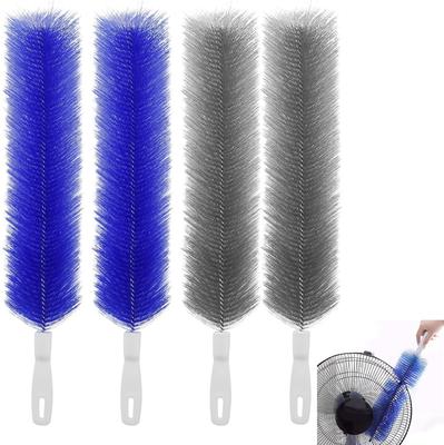 2/4 Pcs Fan Cleaning Brush Bendable Cobweb Duster,Microfiber Head,Washable,Ideal for Ceiling Fan Blades,Air Vents, Curtains,Cars,Reusable Dust Remover