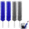 2/4 Pcs Fan Cleaning Brush Bendable Cobweb Duster,Microfiber Head,Washable,Ideal for Ceiling Fan Blades,Air Vents, Curtains,Cars,Reusable Dust Remover