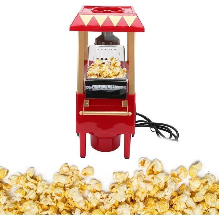 Machine à pop-corn - 123 - Mini maison cuisine - Aluminium rétro - 1200W - Rouge