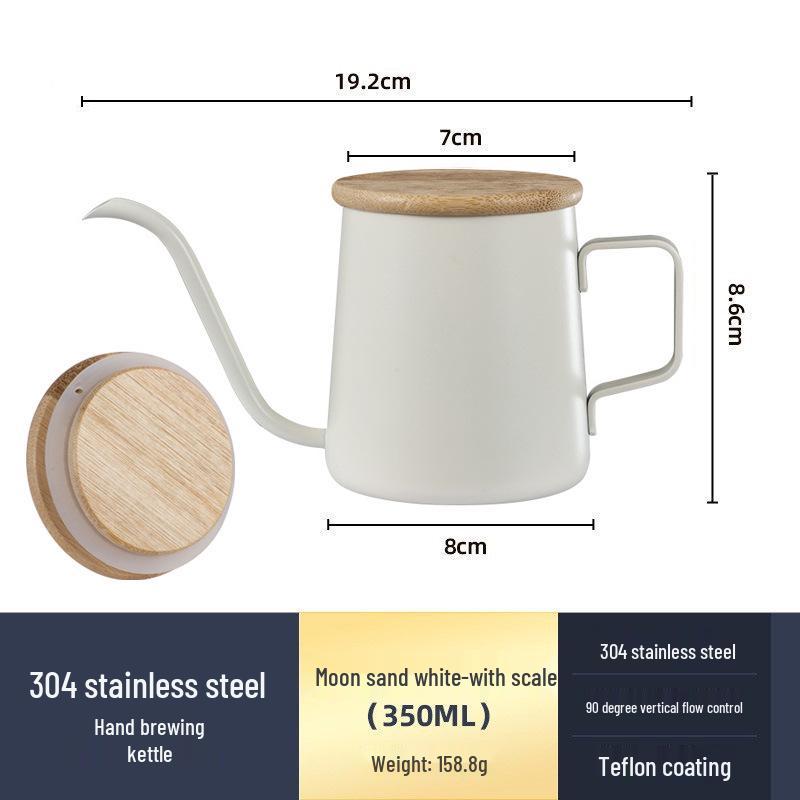 304 Stainless Steel Coffee Hand Brewer with Hanging Ear and Long Spout.