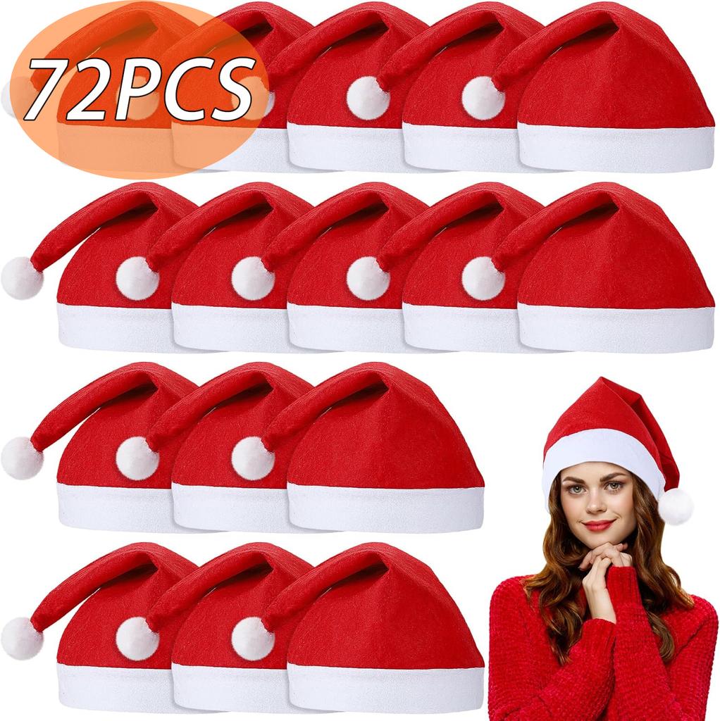 Gorros navideños de tela no tejida para adultos y niños, gorros navideños de Papá Noel, gorros navideños, decoración para fiestas de Año Nuevo, regalo