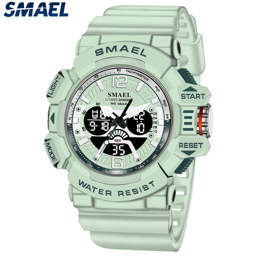 SMAEL Sportovní hodinky Pánské 50M Vodotěsné náramkové hodinky Dual Time Display Multifunkční Sportovní hodiny 8065 Pánské hodinky Digital