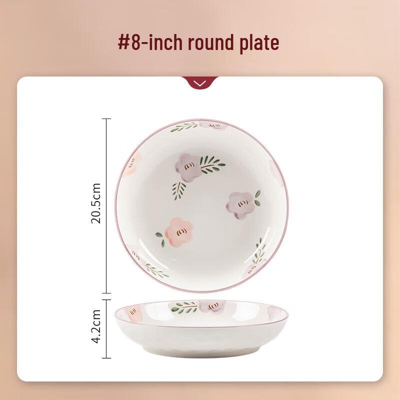 Waihe Zixuan Blomma 8-tums Keramisk Djup Tallrik