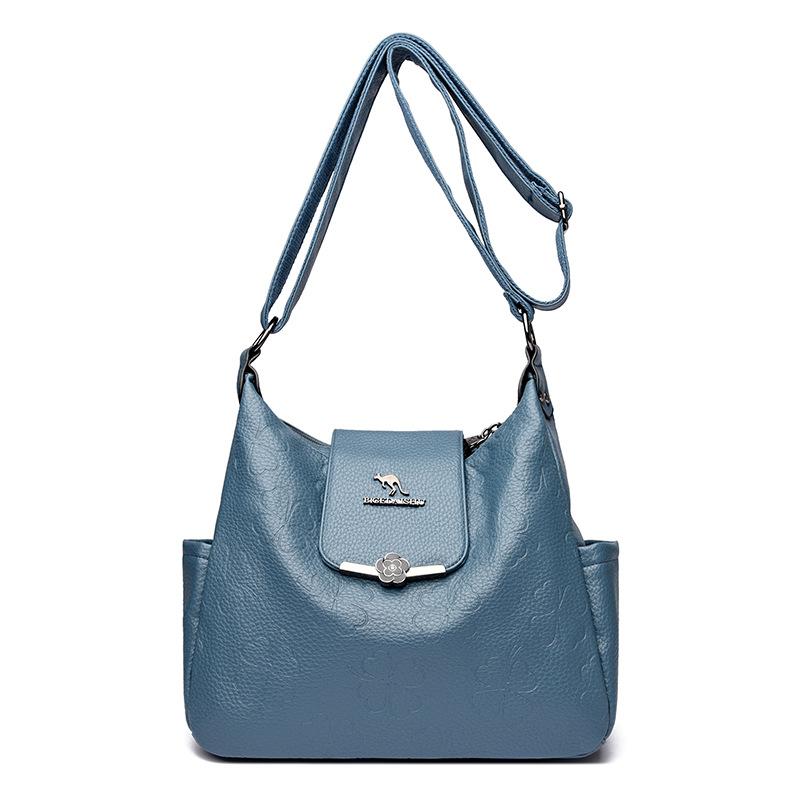 Soft Leather Large Capacity Crossbody Bag Women's Shoulder Bag Middle-aged Mother Bag