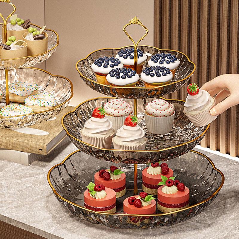 De ou Xingguang 3-Tier Petal Snack & Dessert Tray