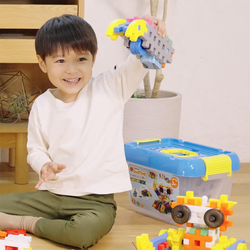 Gakken New Block Spark Pull and Move GO GO BOX 18 Types 80 Pieces 83224