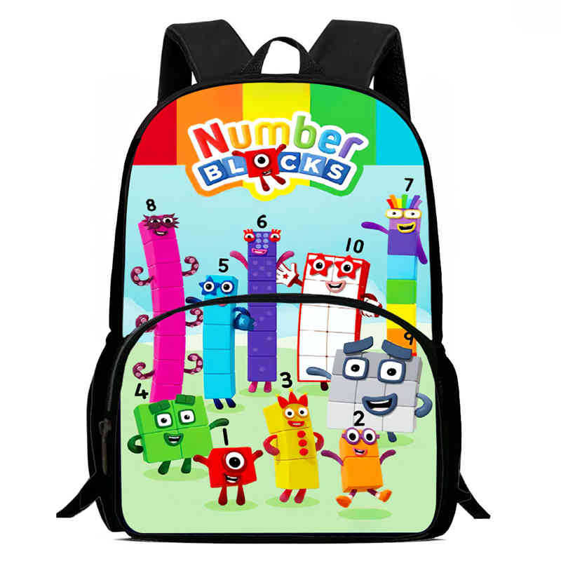 Digitale Bausteine Numberblocks Schultasche Hochauflösend Multifunktional Oxford Leichter Rucksack