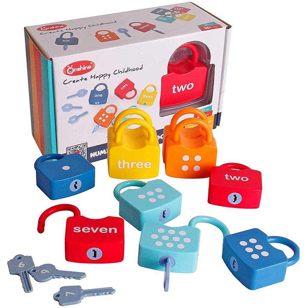 Counting Learning Toy Numeric Locks Developmental Numbers Letters Matching Toy Montessori Preschool Educational Toy