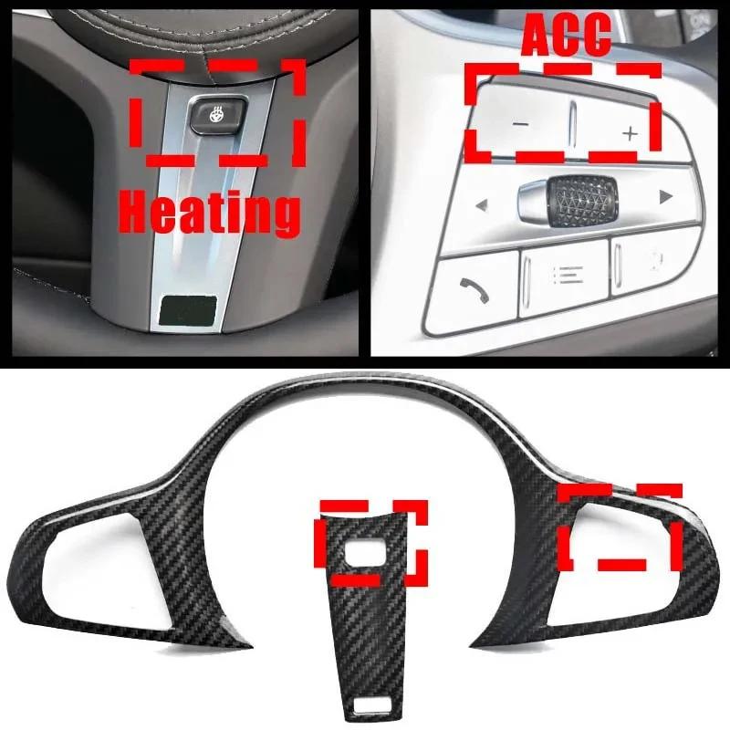 For BMW 1 2 3 4 5 Series G30 G32 G42 G14 G01 G02 G05 G06 G07 G20 G22 G26 G29 G80 Carbon Fiber Steering Wheel Cover Trim Decor
