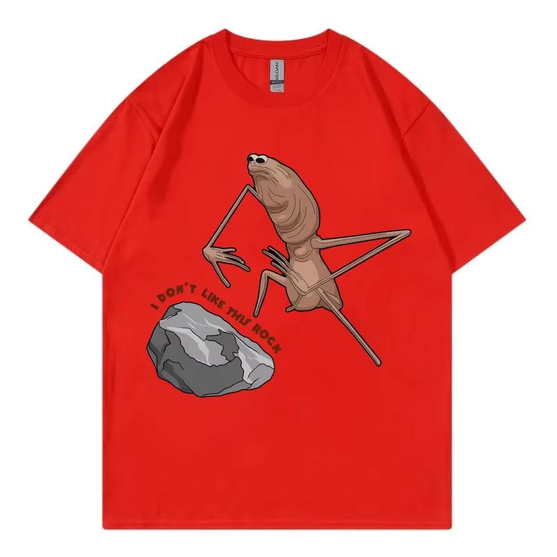 I Don't Like This Rock Marcus The Worm Funny Meme T-shirt Men's Women Casual Short Sleeve T-shirts High Quality Fashion T Shirts