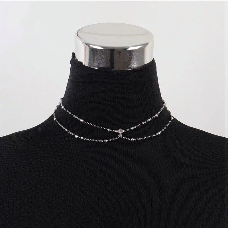 Pure Desire Choker Necklace for Women, Summer Hot Girl Style Body Decoration Chain, Chest Chain, Full Body Sexy Bikini Back Chain