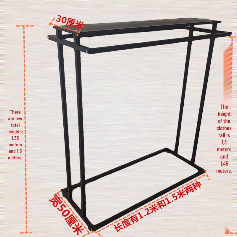 Island Clothing Display Rack for Men and Women - Double Row, Double Bar, Floor Standing