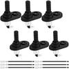 6pcs 20A DC Door Jamb Flange Light Hood Mount Pin Switch Nickel
