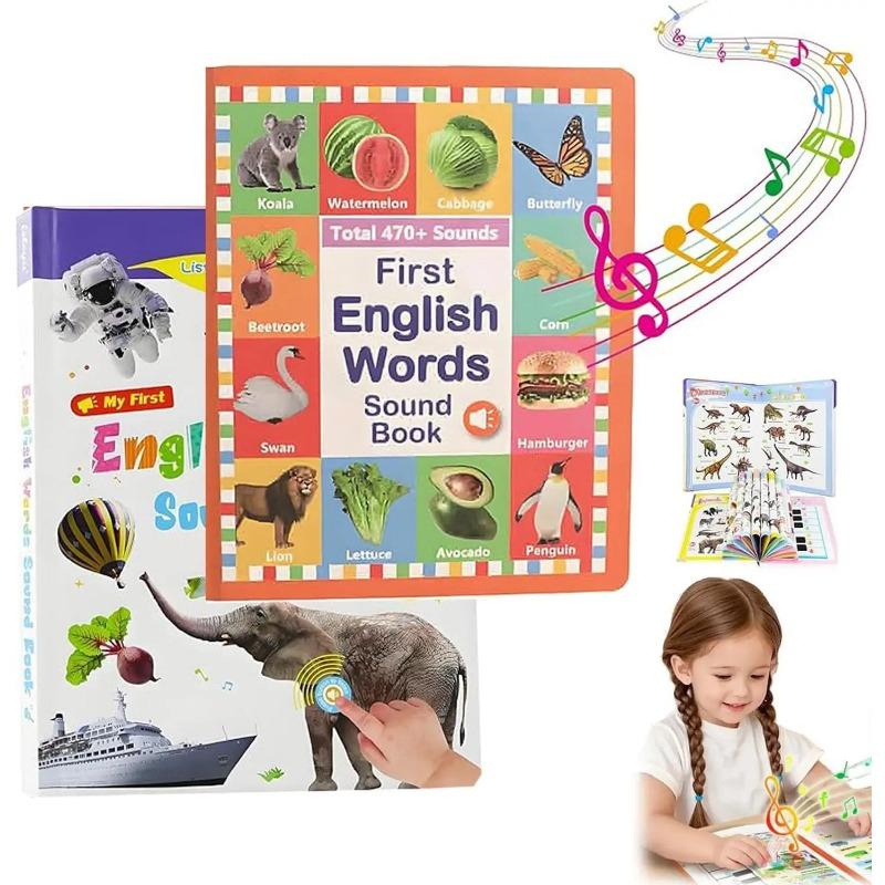 First English Words Sound Book, My First English Sound Toy,470+ Words, 21 Themes, Speak and Spell, Fun Word Game for Educational Language