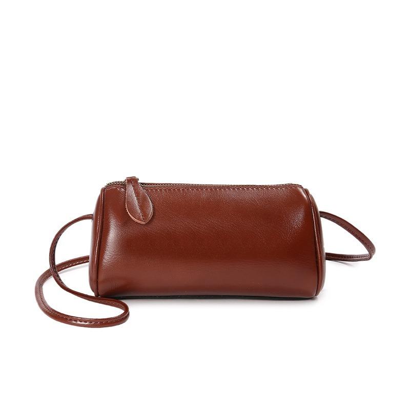 New fashionable and exquisite first-layer cowhide small satchel women's, genuine leather shoulder crossbody small bag
