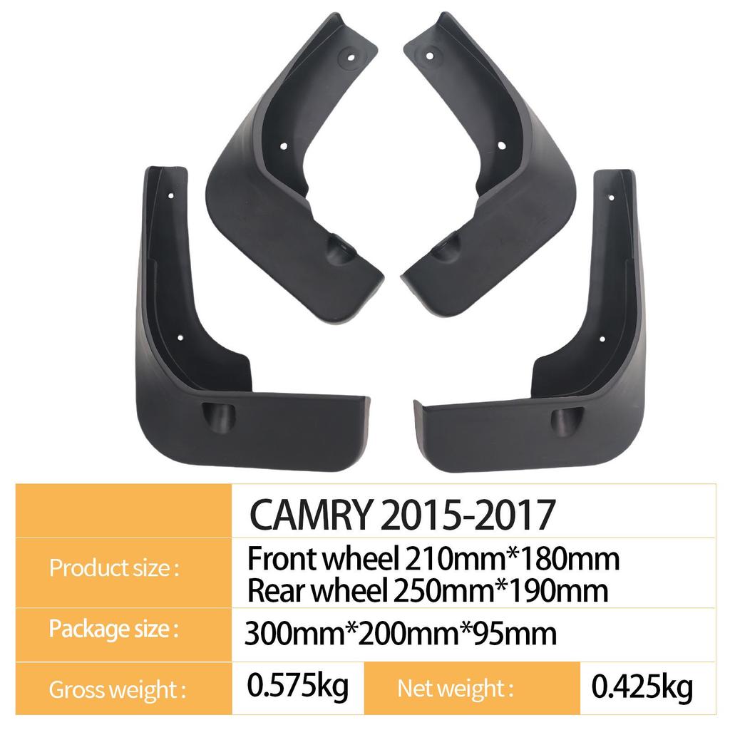 Toyota Camry 2015-2017 Mud Flaps for International Trade