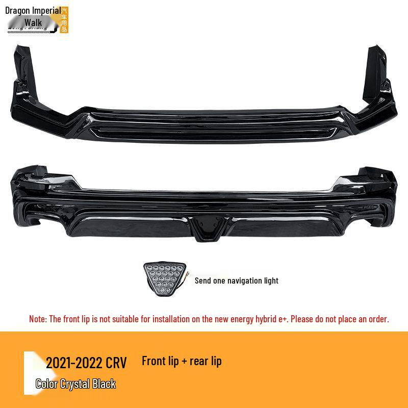 Black Warrior Kit: 21-22 CRV Sport Bumper, Side Skirts, Front Lip, Rear Bumper
