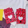 Fingerless Half-palm Gloves PU Leather Patent Leather Gloves Lolita Rivet Gloves  Hip-Hop