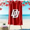 Red Background with White Logo A Must-have Beach Towel for Beach Travel