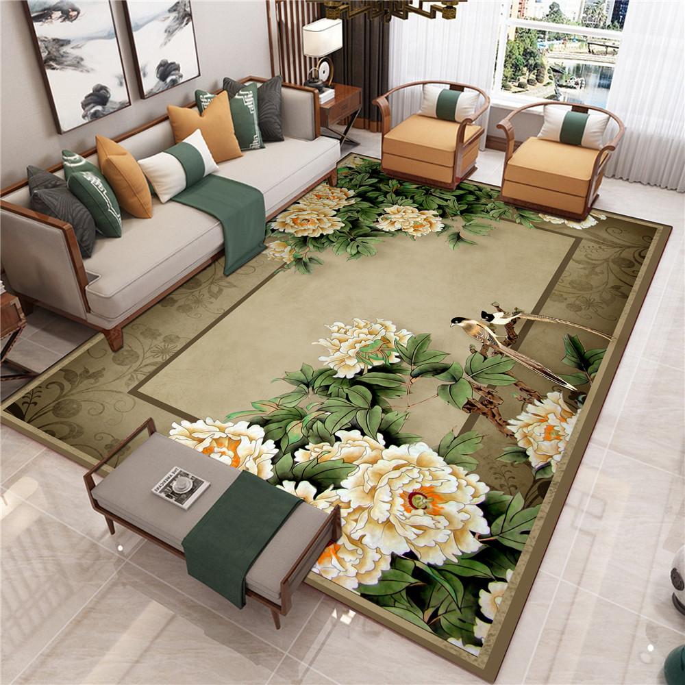 New Chinese Style Living Room Carpet Chinese Style Sofa Coffee Table Mat Bedside Classical Style Carpet