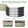 Galvanized Raised Garden Bed Outdoor Metal Planter Box Steel Raised Garden Bed Kit with Safety Edging and Gloves for Vegetables