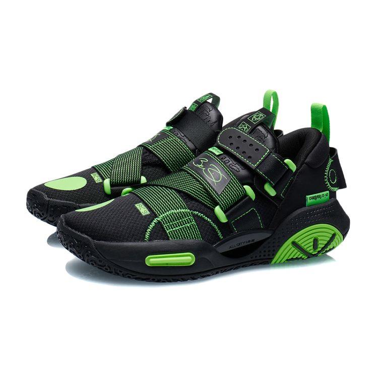 Li Ning All City 9 V2 Youth Low Top Basketball Shoes Kids Basketball Shoes Black ABPR055-7