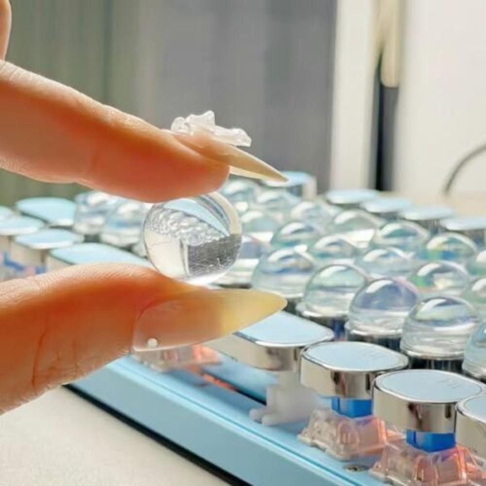 Hemispherical Nail Art Keyboard Sticker Silicone Long Nails Bubble Stickers Typing Keyboard Cover