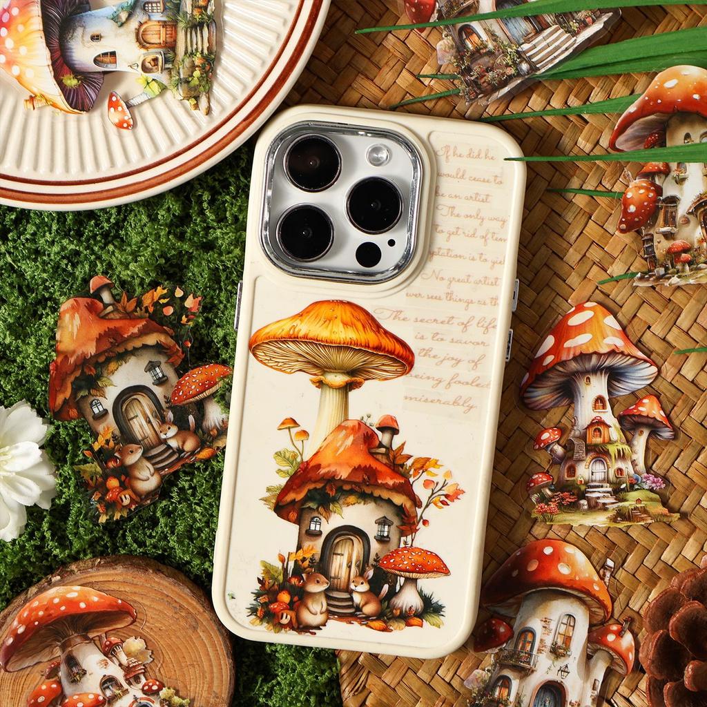 18pcs/1 Lot Sticker Pack: Mushroom House Story Series - Mushroom Theme Decoration Materials