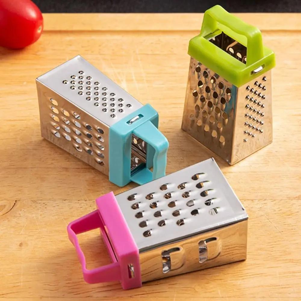 Stainless Steel Mini Peel Cutter Fruit Ginger Garlic Four-Sided Cheese Slicers Handheld Grater Planer Kitchen Gadgets