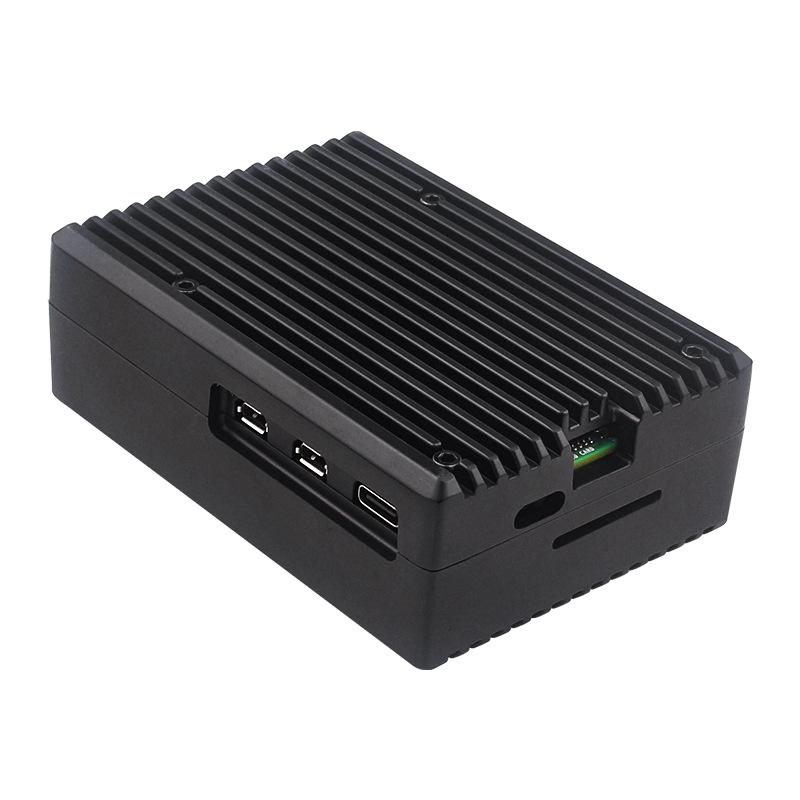1 Set Easy To Install Aluminum Heatsink Case For Raspberry Pi 5 Aluminum Alloy Case Shell Box Diy Accessories