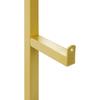Carpet Display Rack Floor Standing, 4-Tier Golden Metal Rug Display Stand with Stepped Design, 100 lbs Capacity for Mats Scarves Belts Retail Store