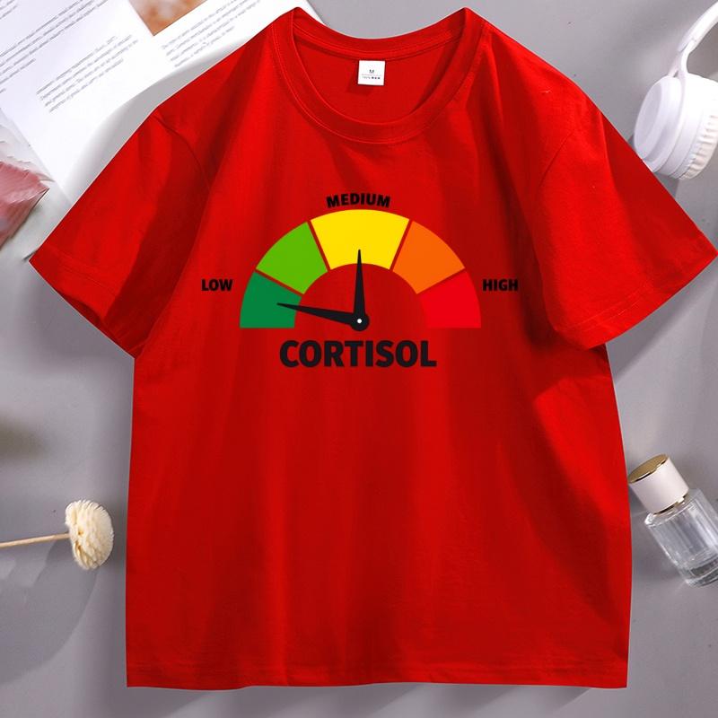 Funny Low Cortisol Levels Tshirt Cotton Breathable TShirt Ultra Soft Round Neck Short Sleeve Tee Perfect for Unisex Women Tops