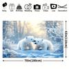 1Pcs Polar Bear Winter White Decoration Background Winter Backdrop For Photo Studio Photo Booth Party