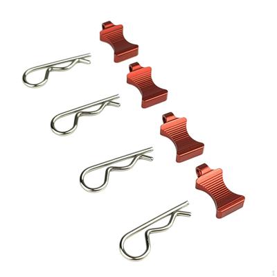 4 Pieces Pins 1:6 Body Shell Post Column Mount Clips Assembly with Fixing Bracket for SCX6