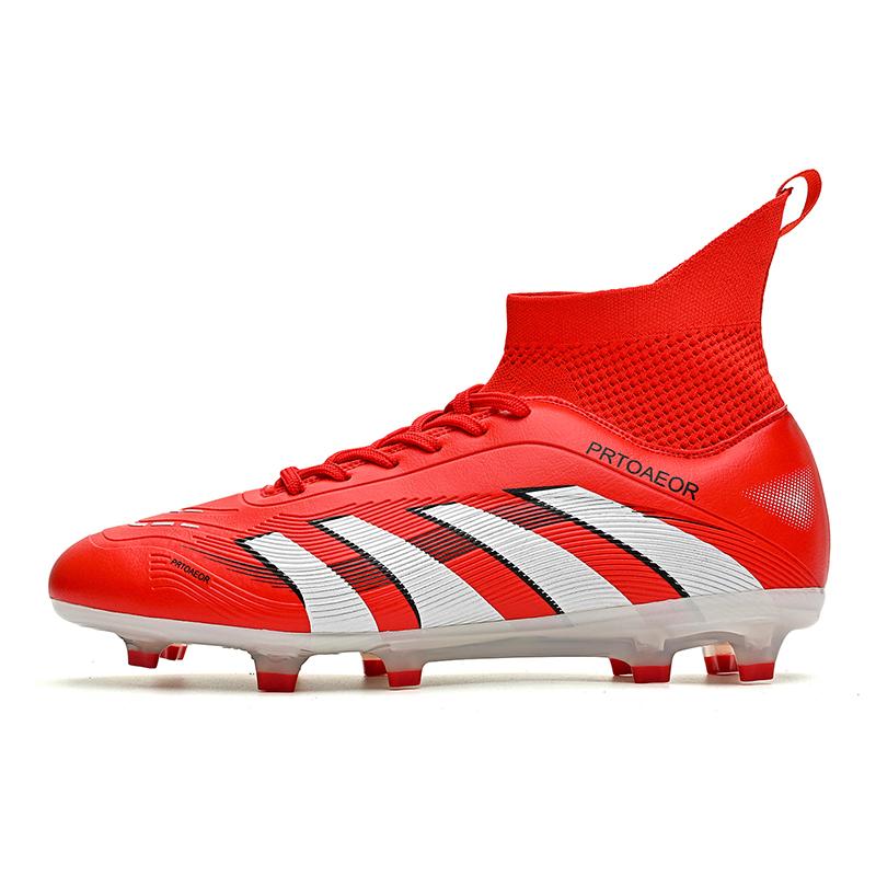 Chaussures de Football pour Hommes Chaussures Professionnelles pour Terrain de Football Antidérapantes Entraînement Extérieur sur Herbe Crampons Chaussures de Sport pour Enfants Football