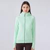 Winter Yoga Clothing Top Outdoor Sports Running Jacket Women Fall and Winter Fleece Cardigan Slim-Fit Hood Sweatshirt Women